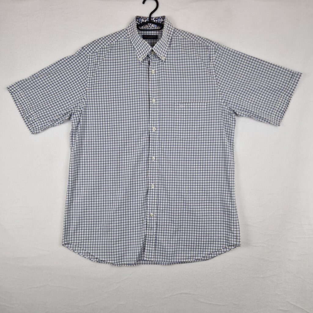 =Paul & Shark Men’s Checkered Short Sleeve Shirt Size L (EU 41)