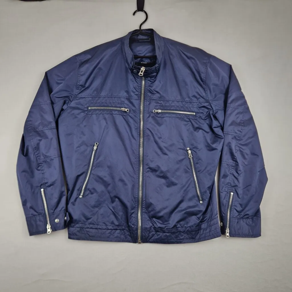 Matinique Mens Blue Jacket Size XL Polyester Lightweight Moto Style