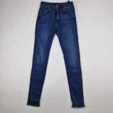 ST Studio Womens Royal Dark Blue Skinny Jeans Size W25 Denim High Waist
