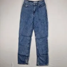 NAKD Womens Blue Straight Leg Jeans Size 36 Denim Slit Hem