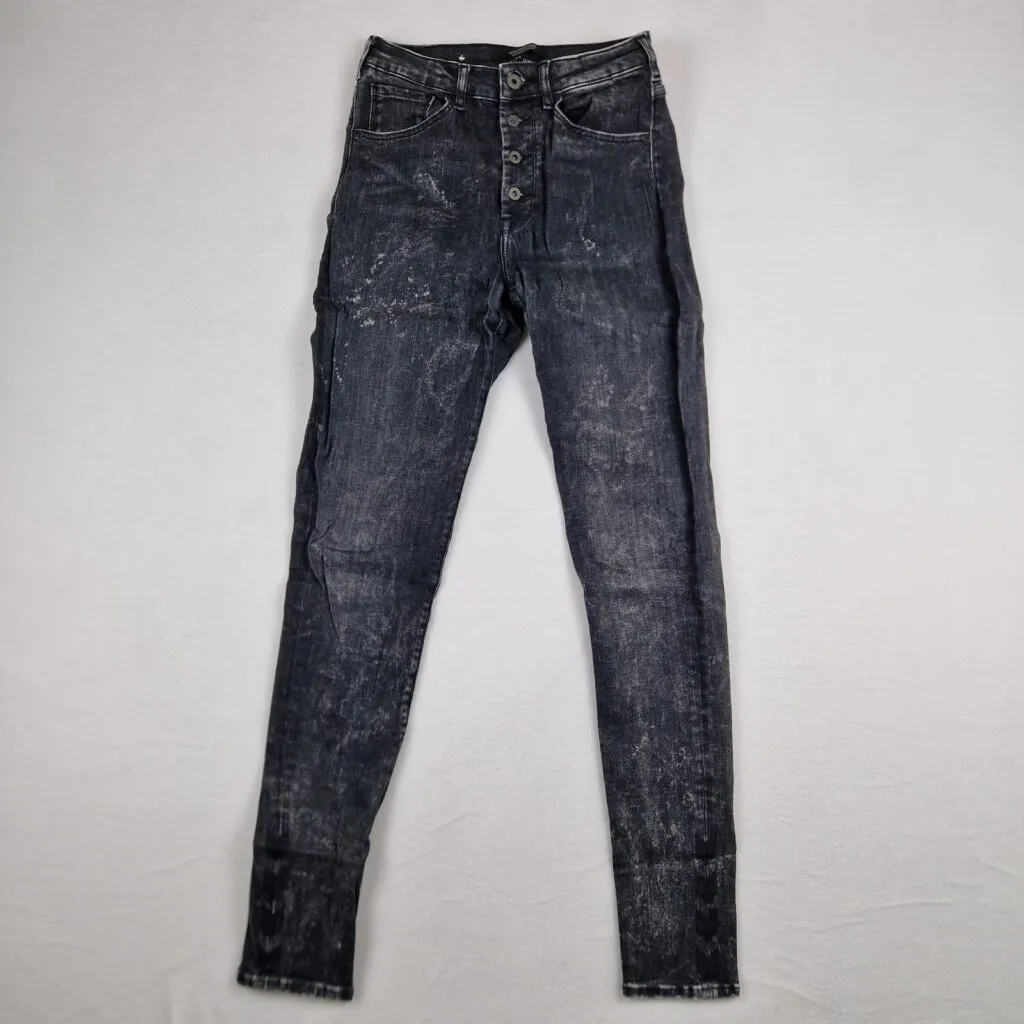Scotch & Soda Womens Black Jeans Size 27/34 High Rise Skinny Cotton Blend