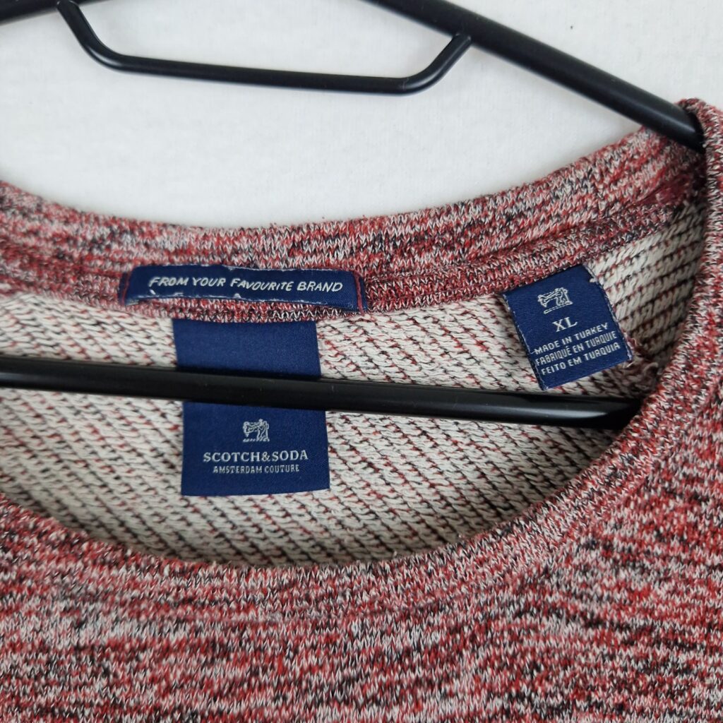 Scotch & Soda Mens Red Sweater Size XL Cotton Blend Casual Crewneck