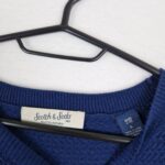 Scotch & Soda Mens Blue Orange Knit Sweater Size L Acrylic Colorblock Knitwear