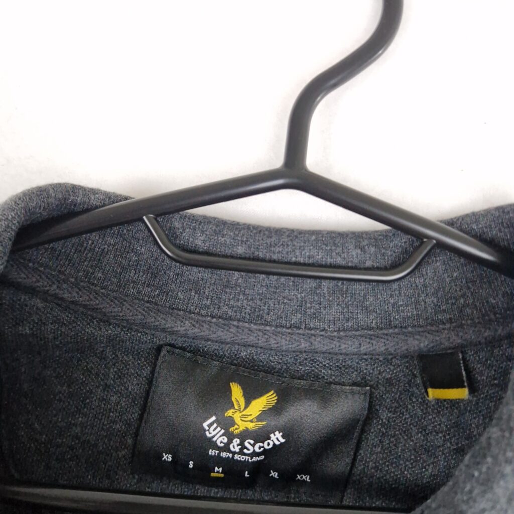 Lyle & Scott Mens Grey Polo Shirt Size M Cotton Embroidered Logo