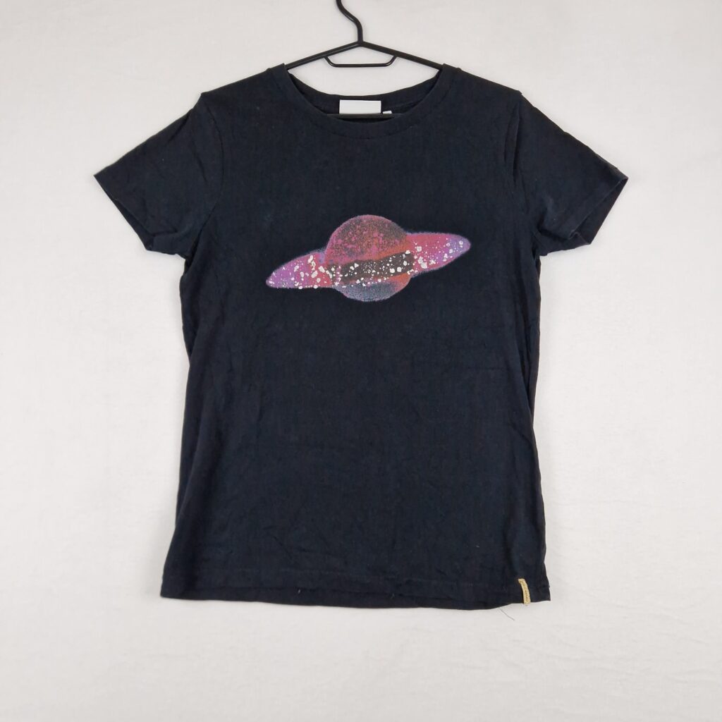 Fabienne Chapot Womens Black T Shirt Size XS Cotton Graphic Print