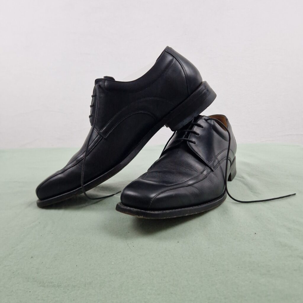 Van Bommel Mens Black Dress Shoes Size 41.5 Leather Lace Up Formal