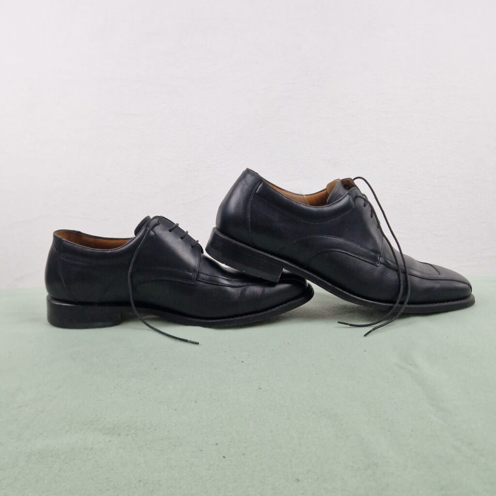 Van Bommel Mens Black Dress Shoes Size 41.5 Leather Lace Up Formal