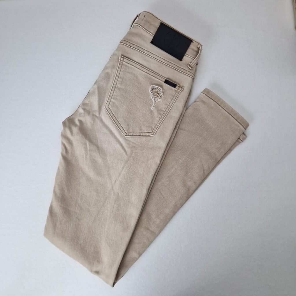 Ashes To Dust Womens Beige Denim Jeans Size W28 Destroyed Skinny Fit