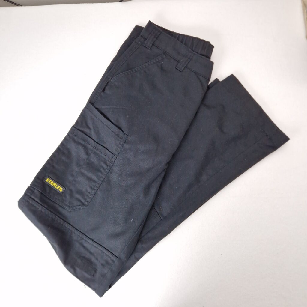 Stanley Mens Black Work Pants Size 50 Cotton Utility Cargo Trousers