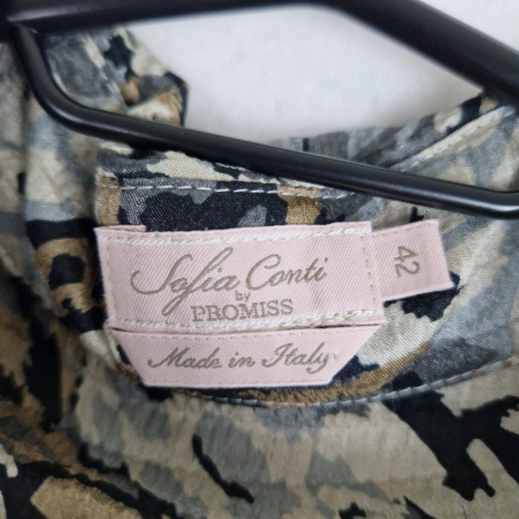 Sofia Conti by Promiss Womens Multicolor Blouse Size 42 Long Sleeve Button Up