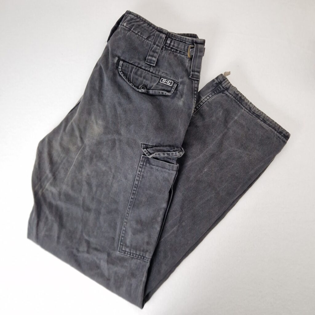 OG Mens Grey Cargo Pants Size 32 Cotton Combat Utility Workwear Multi Pocket