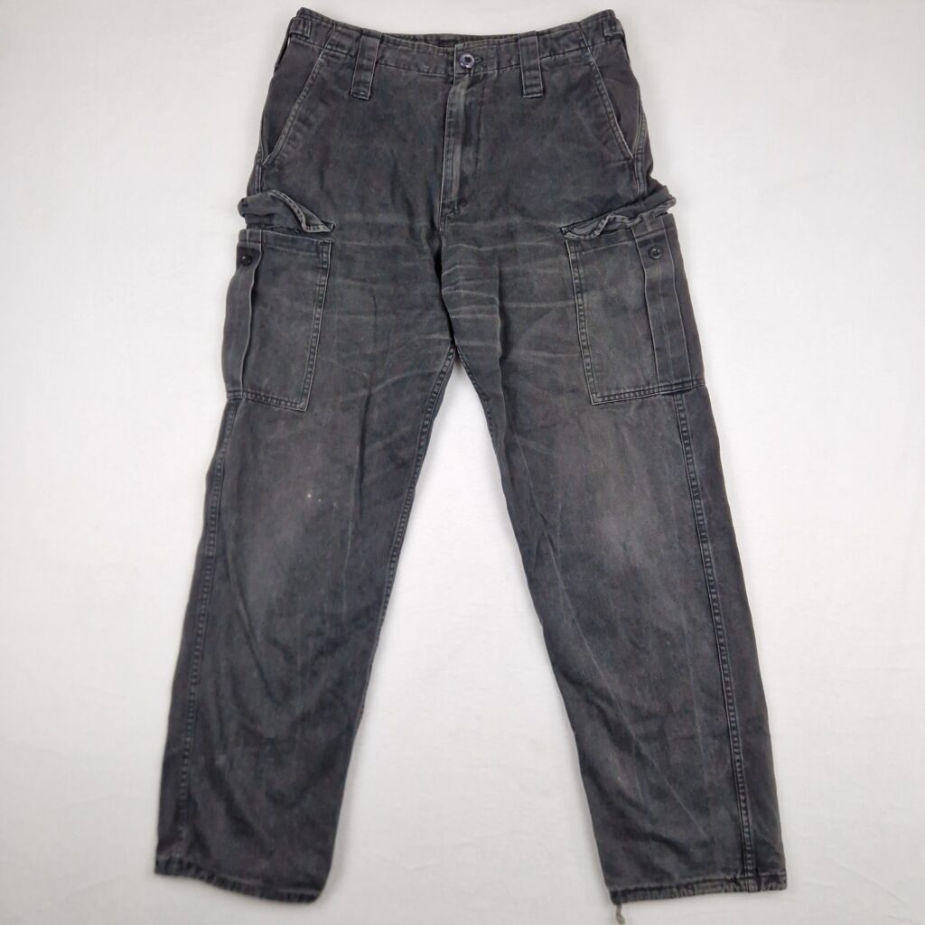 OG Mens Grey Cargo Pants Size 32 Cotton Combat Utility Workwear Multi Pocket