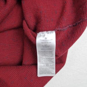 Tom Tailor Mens Burgundy Sweater Size XXL Cotton Knit Crewneck Casual Jumper