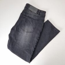 boohooMAN Mens Black Dark Wash Jeans Size 48 Slim Fit Casual Denim Pants