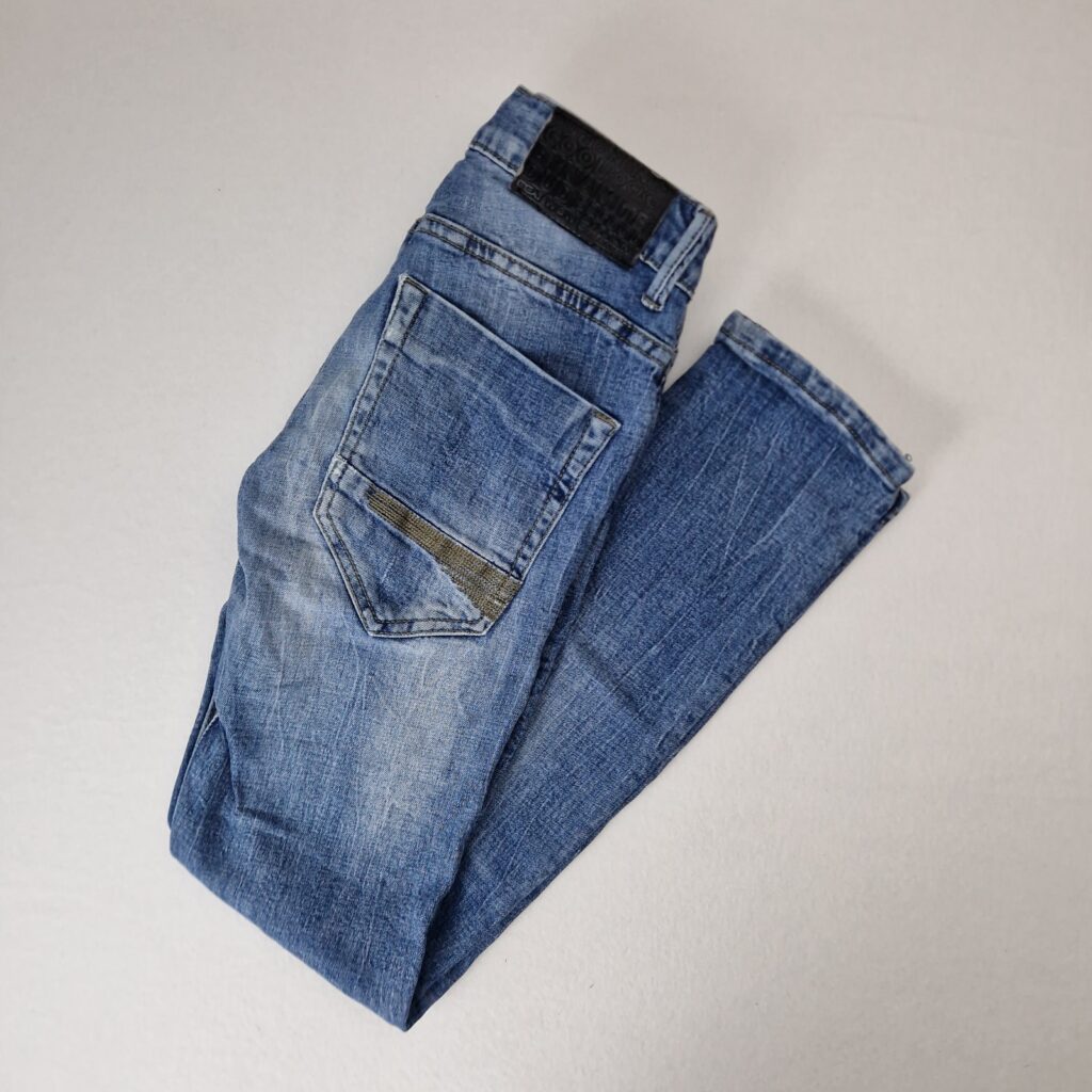 Coolcat Boys Blue Denim Jeans Size 146/152 Cotton Y2K Distressed Skinny Fit