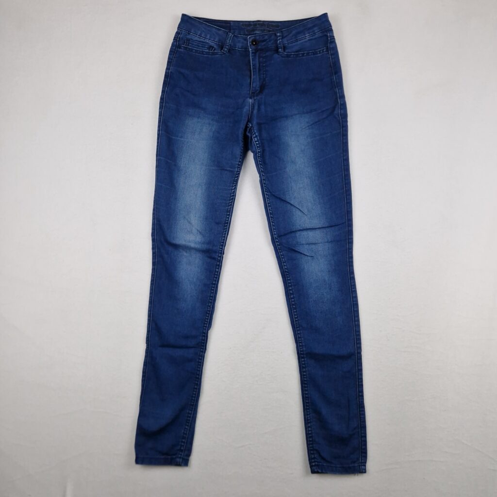Vero Moda Womens Blue Skinny Jeans Size W24 Cotton Denim Y2K Streetwear