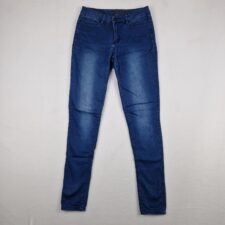 Vero Moda Womens Blue Skinny Jeans Size W24 Cotton Denim Y2K Streetwear