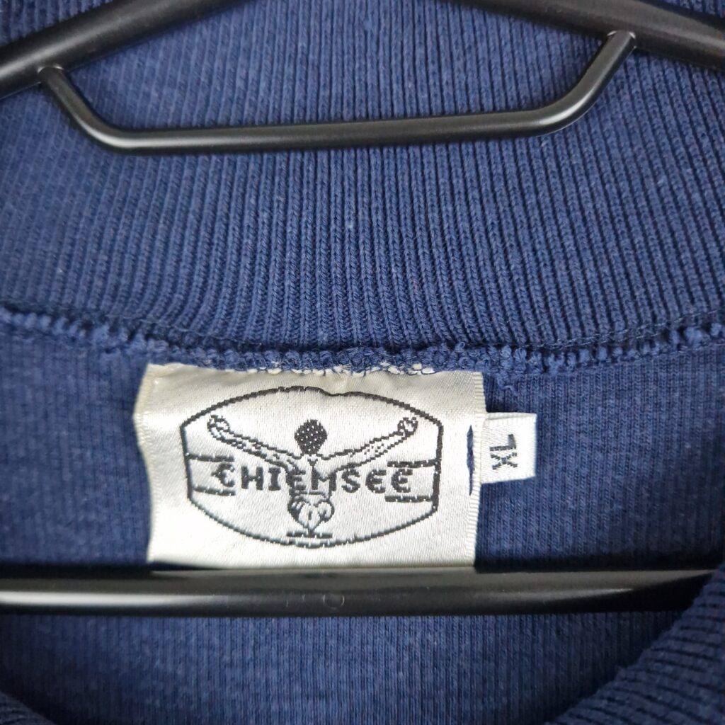 Chiemsee Mens Blue Vintage Zip Polo Shirt Size XL Cotton 90s Sportswear