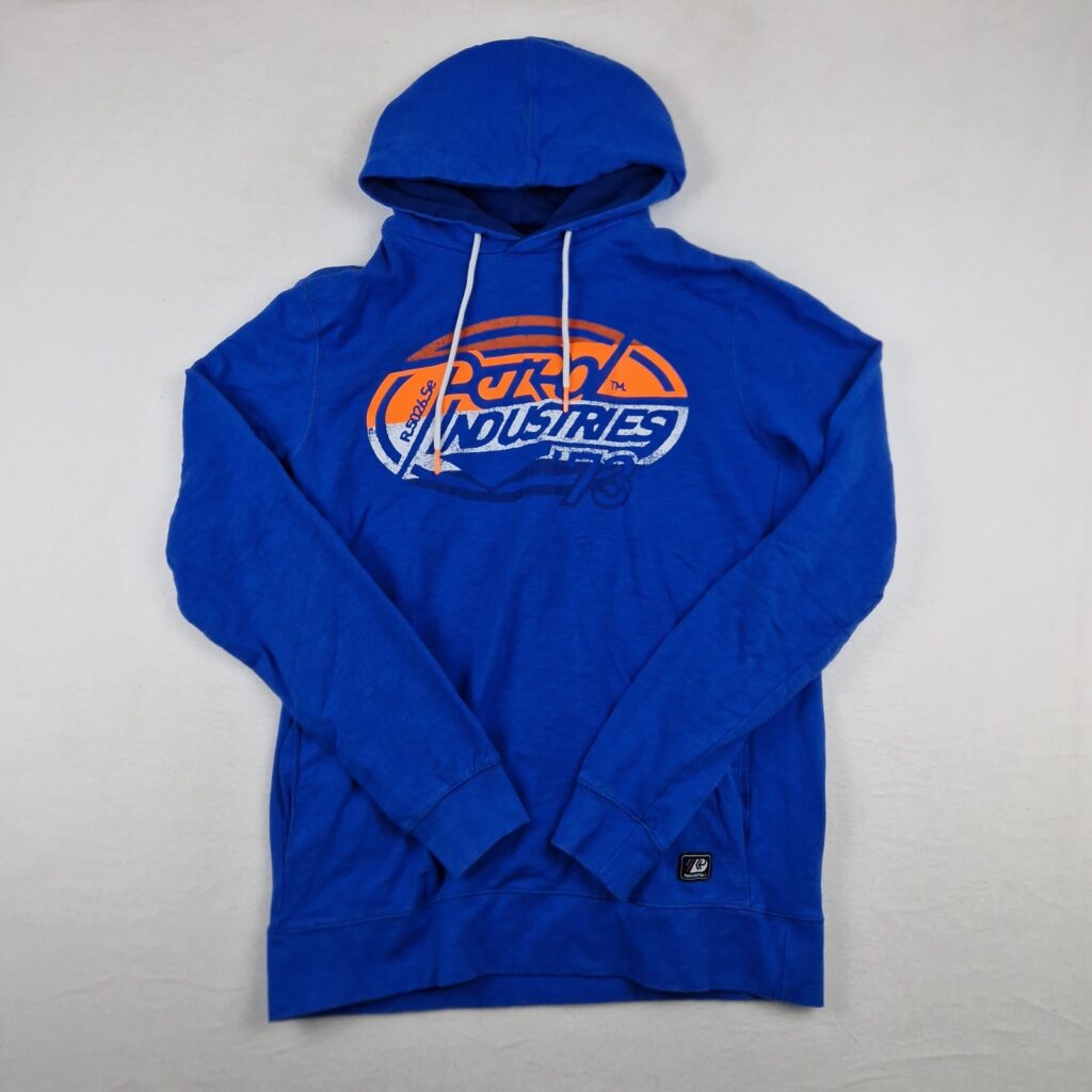 Petrol Industries Mens Blue Hoodie Size XXL Cotton Graphic Print Pullover