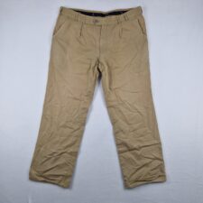 Gardeur Mens Beige Chino Pants Size 50 Cotton Slim Fit Casual Trousers