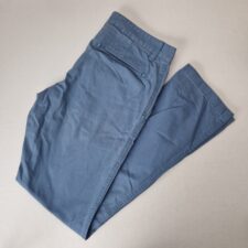 Angelo Litrico Mens Blue Chino Pants Size W33 L34 Cotton Slim Leg Trousers