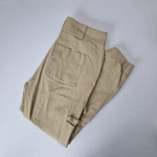 Lefties Womens Beige Cargo Pants Size 38 Cotton Jogger Utility Trousers