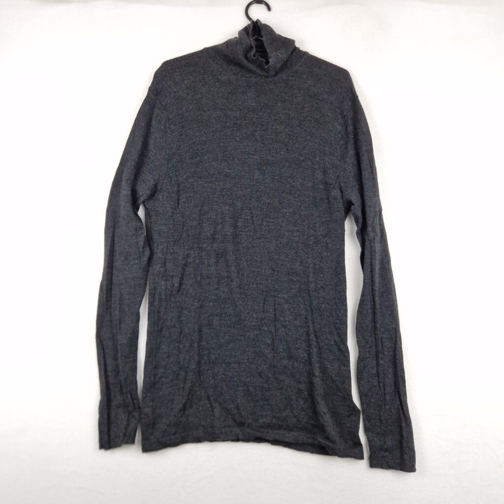Scotch & Soda Mens Dark Grey Turtleneck Jumper Size L Merino Wool Knit Sweater