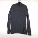 Scotch & Soda Mens Dark Grey Turtleneck Jumper Size L Merino Wool Knit Sweater