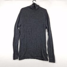Scotch & Soda Mens Dark Grey Turtleneck Jumper Size L Merino Wool Knit Sweater