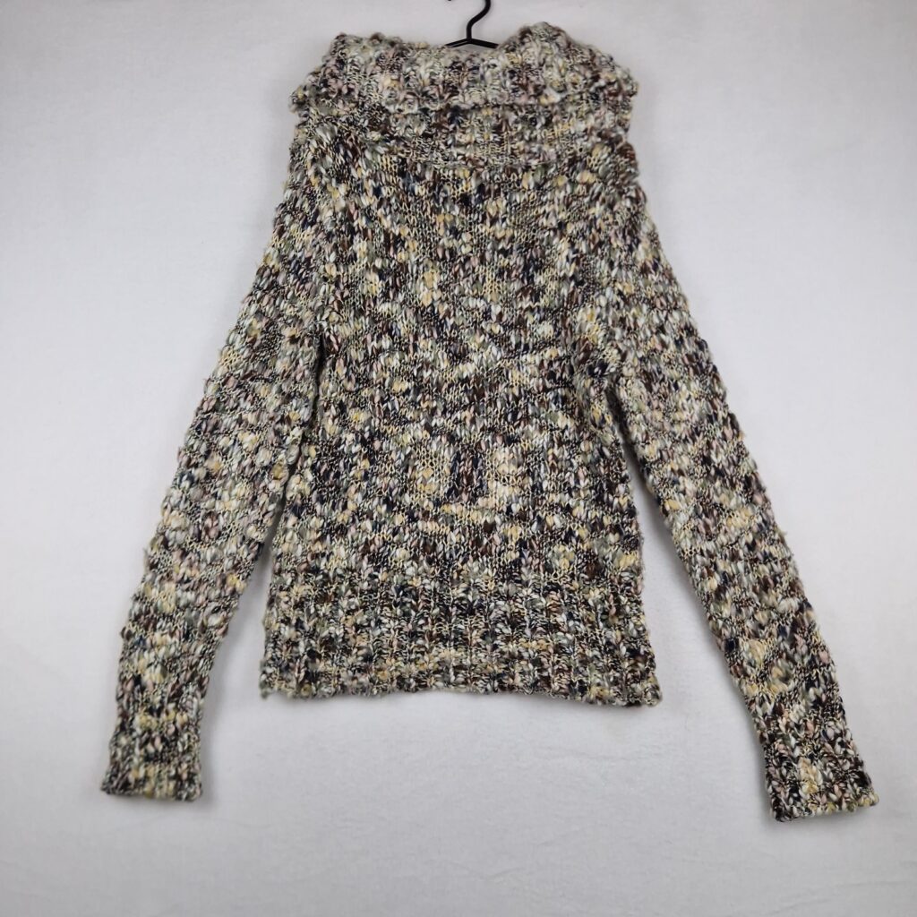 Geisha Womens Multicolor Knit Sweater Size L Chunky Acrylic Blend Long Sleeve