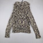 Geisha Womens Multicolor Knit Sweater Size L Chunky Acrylic Blend Long Sleeve