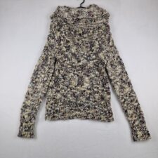 Geisha Womens Multicolor Knit Sweater Size L Chunky Acrylic Blend Long Sleeve