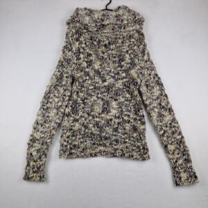 Geisha Womens Multicolor Knit Sweater Size L Chunky Acrylic Blend Long Sleeve