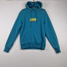 Daily Paper Mens Blue Hoodie Size XS Cotton Logo Graphic Pullover