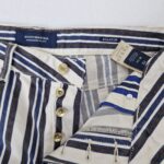 Scotch & Soda Ralston Mens Blue White Striped Denim Shorts Size W34 Cotton