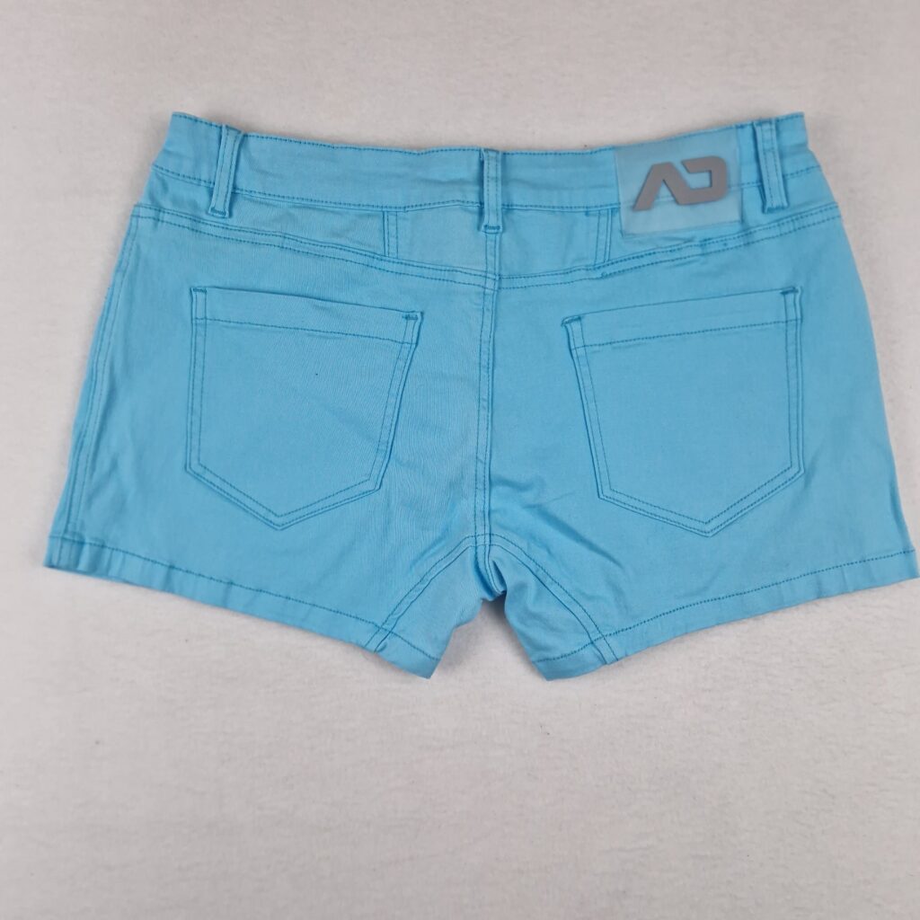 Addicted Womens Blue Stretch Low Rise Denim Shorts Size XL 36