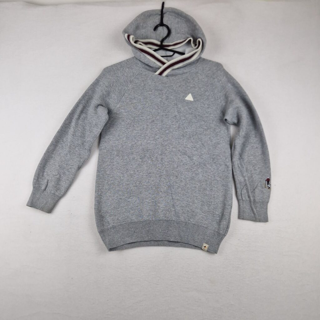 Scotch & Soda Scotch Shrunk Kids Grey Cotton Pullover Hoodie Size 10 140