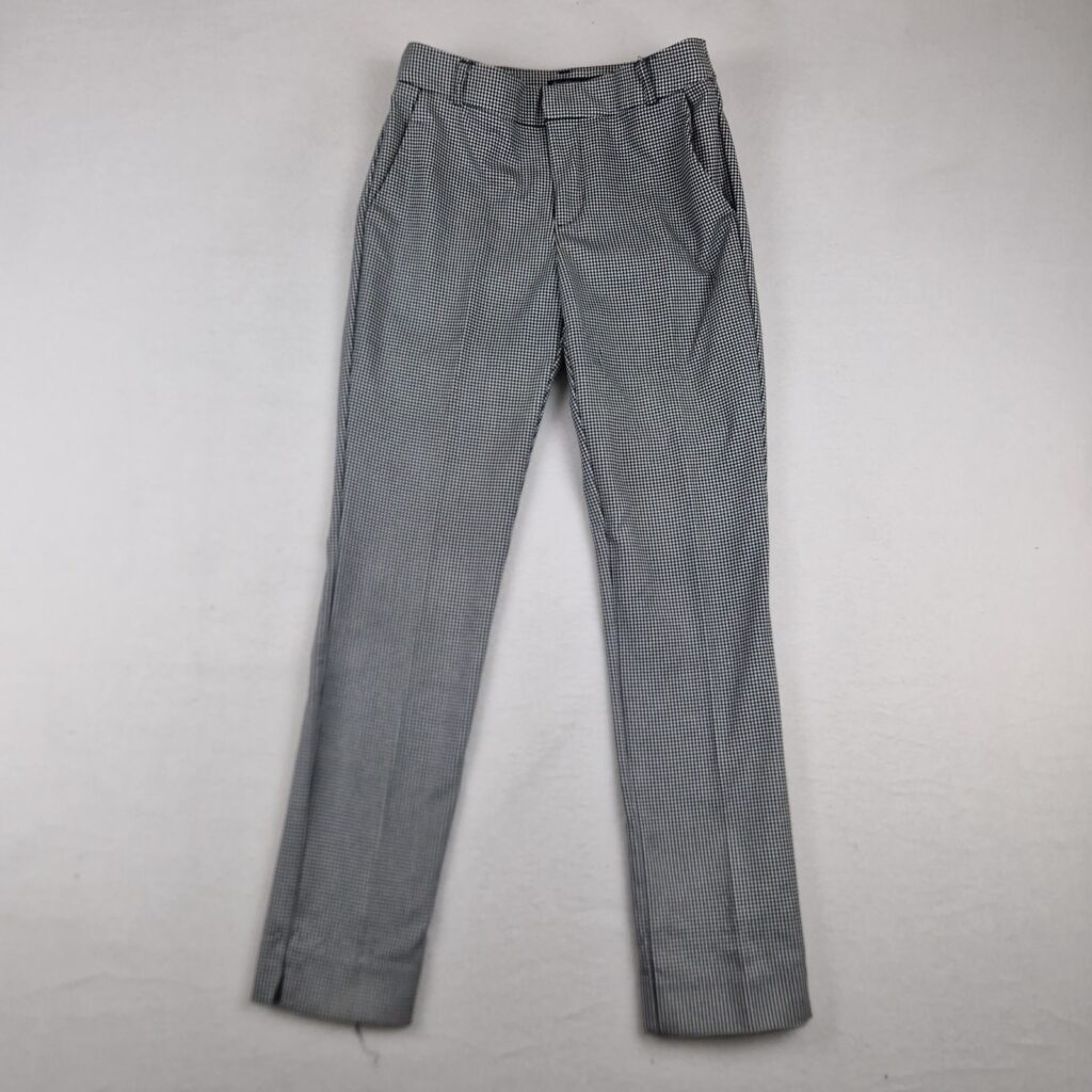 Stradivarius Womens Black White Houndstooth Slim Leg Trousers Size 32