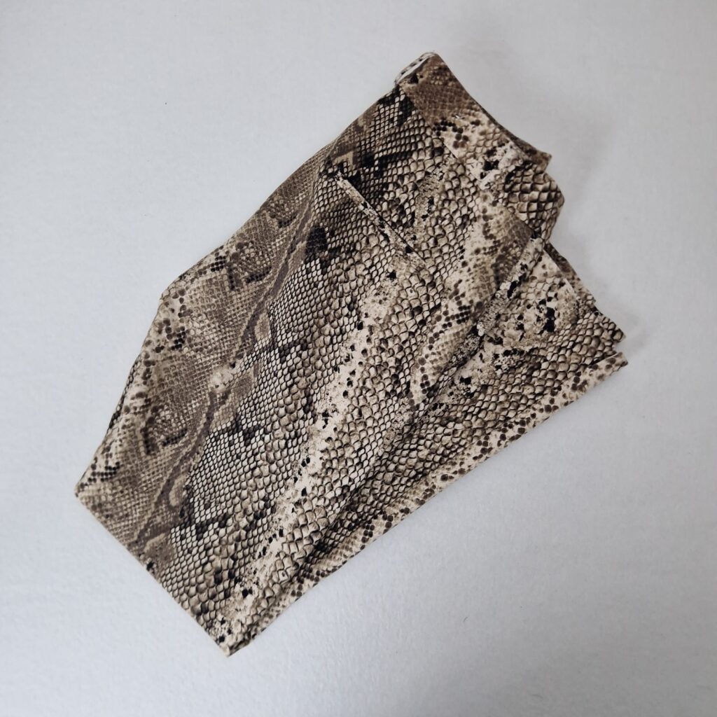 Stradivarius Womens Brown Snake Print Slim Leg Stretch Trousers Size 32