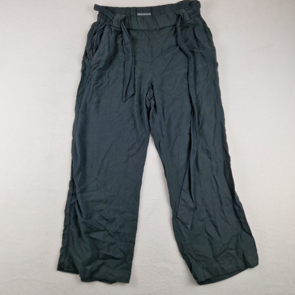 Street One Womens Green Loose Fit Drawstring Waist Trousers Size 36