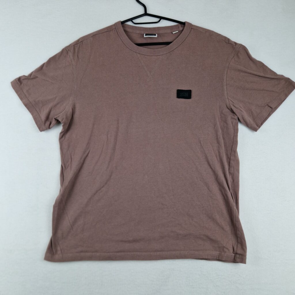 Jack & Jones Core Mens Brown Cotton Short Sleeve Logo T Shirt Size M