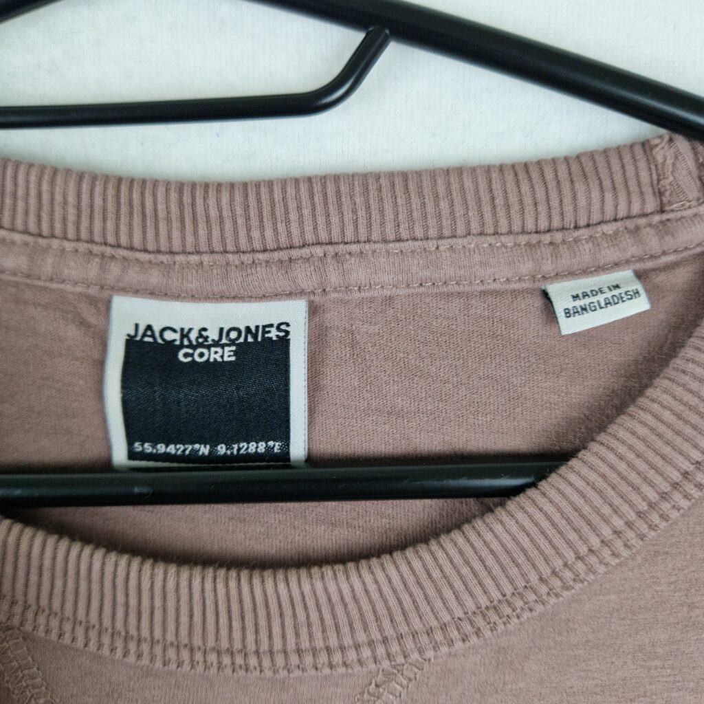 Jack & Jones Core Mens Brown Cotton Short Sleeve Logo T Shirt Size M