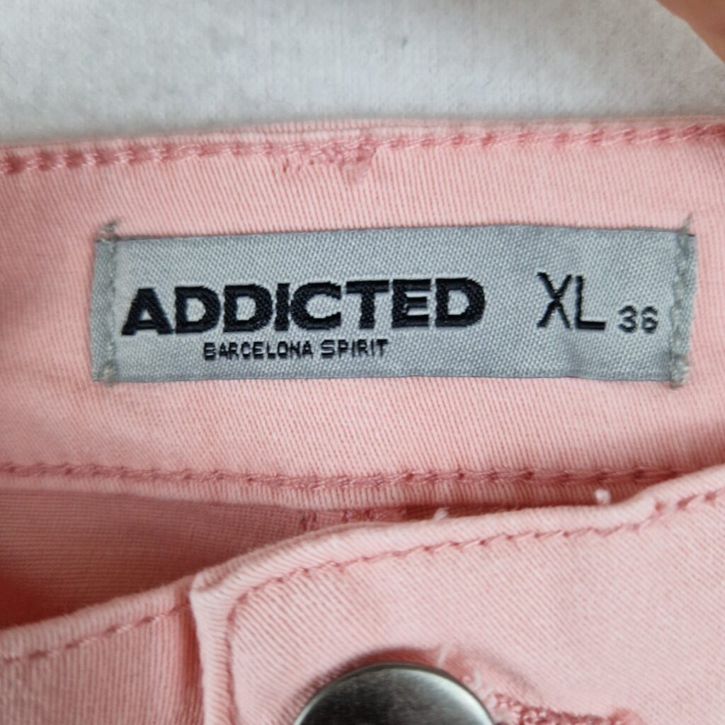 Addicted Womens Pink Stretch Low Rise Denim Shorts Size XL