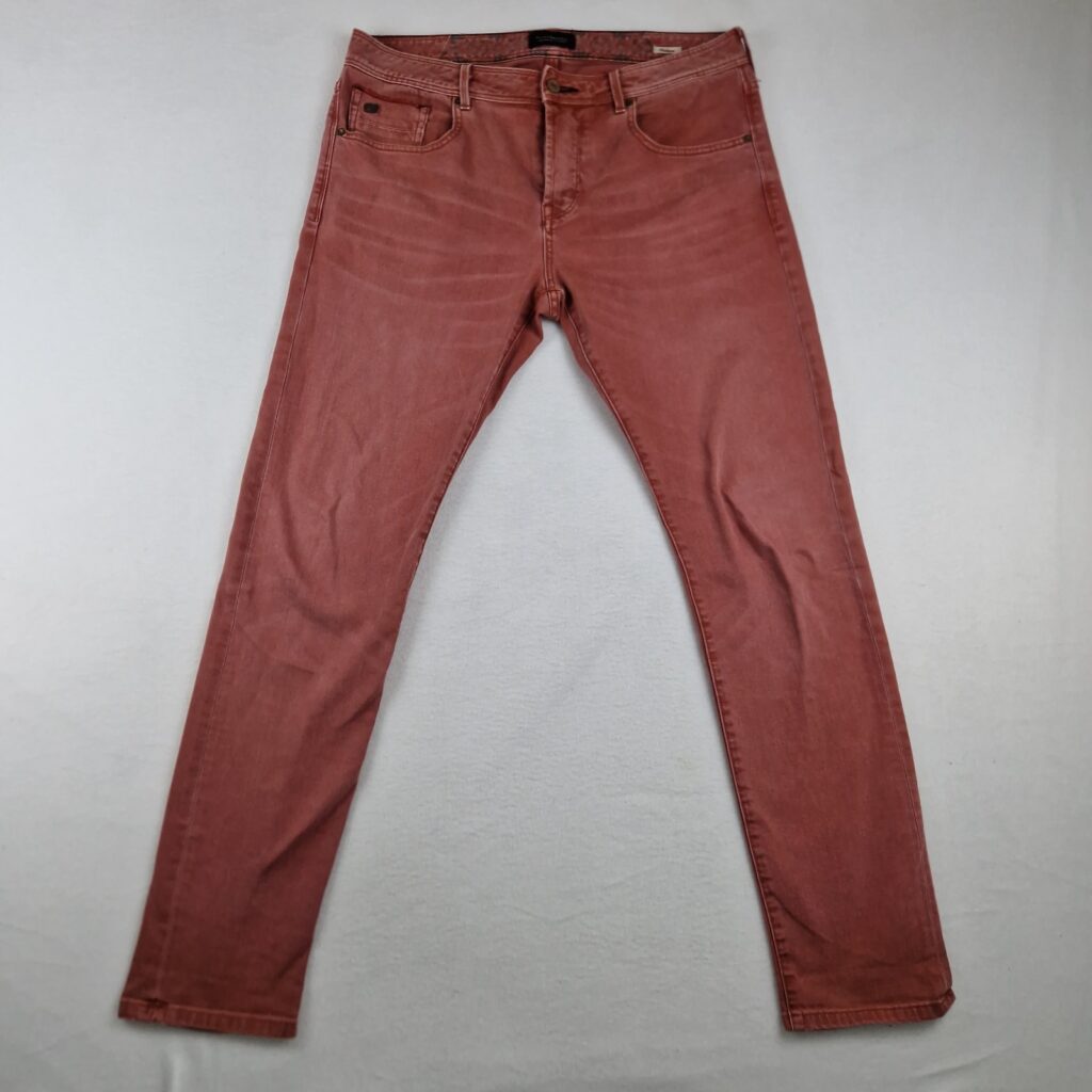 Scotch & Soda Mens Salmon Pink Radison Slim Fit Denim Jeans Size W31 L32