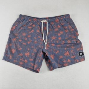 Protest Mens Blue Coral Palm Print Mesh Lined Swim Shorts Size L Beach