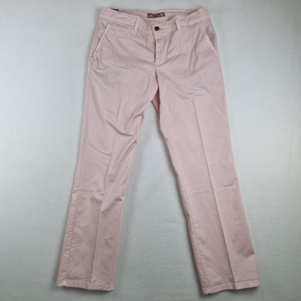 Babista Mens Pink Cotton Classic Fit Chino Pants Size W36 BNWT